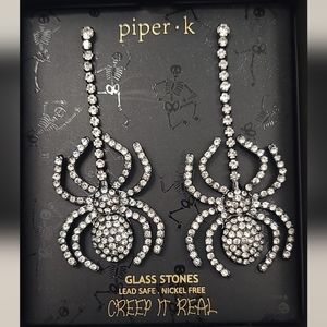 New In BoxSPIDER crystal earrings